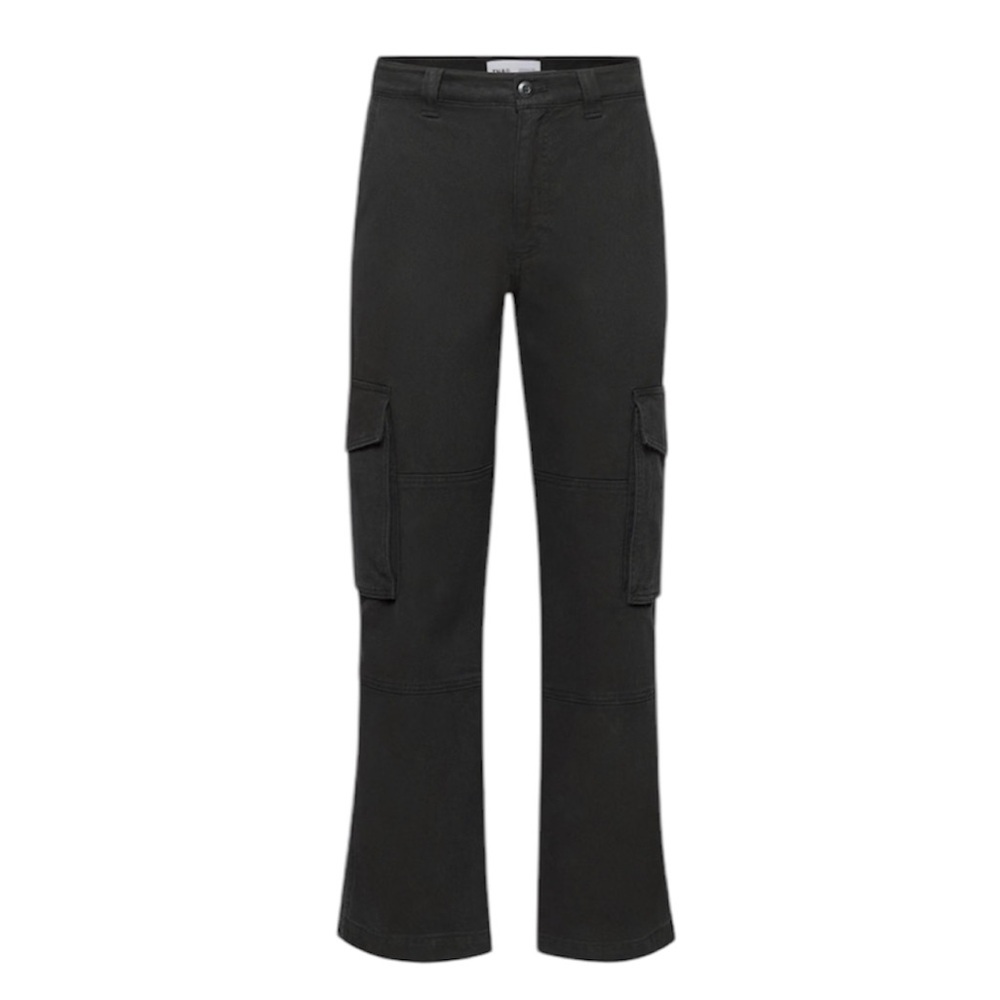 aritzia TNA black troop cargo pants